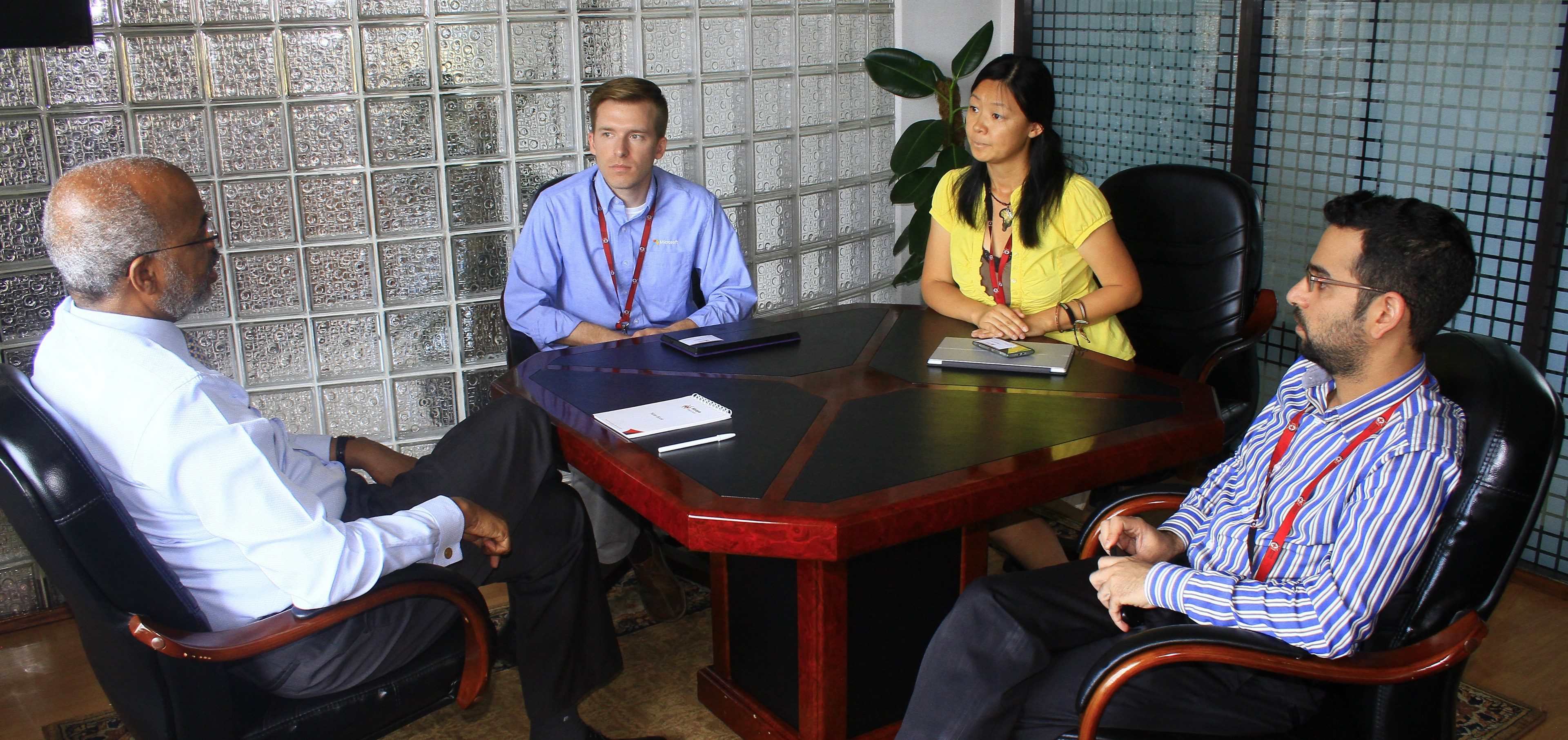 Microsoft employees volunteering overseas as a team