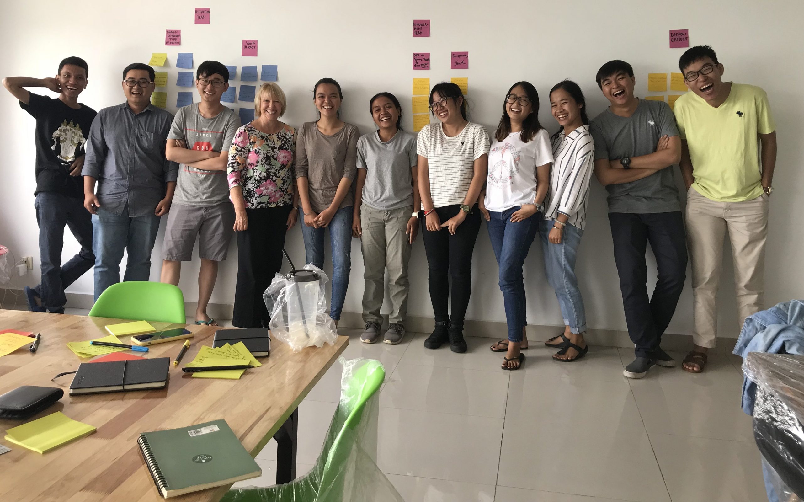 Celebrating a successful strategy session with members of the WEduShare team.