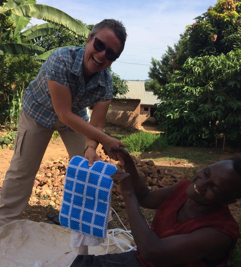 Sharon making connections in the community.