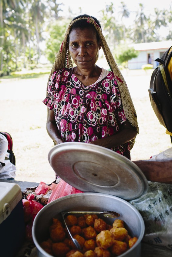 Image of eating amazing local food while volunteering overseas
