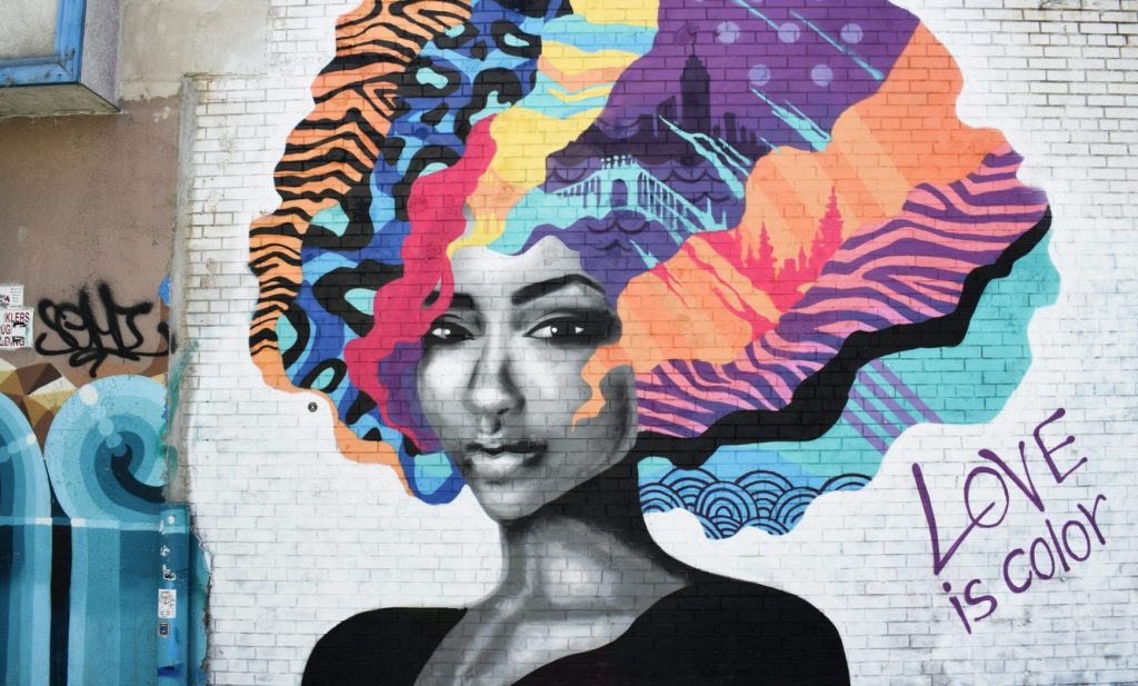 Image of love is color street art
