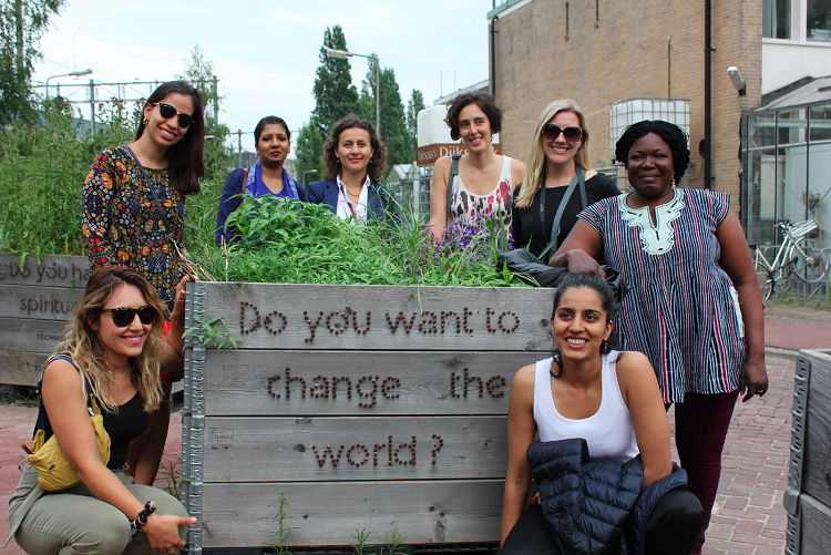 Global Fellowship cohort at MovingWorlds Institute kickoff in Amsterdam